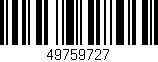 Código de barras (EAN, GTIN, SKU, ISBN): '49759727'