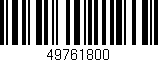 Código de barras (EAN, GTIN, SKU, ISBN): '49761800'