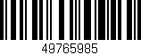 Código de barras (EAN, GTIN, SKU, ISBN): '49765985'