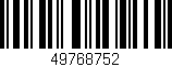 Código de barras (EAN, GTIN, SKU, ISBN): '49768752'