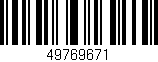 Código de barras (EAN, GTIN, SKU, ISBN): '49769671'