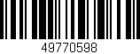 Código de barras (EAN, GTIN, SKU, ISBN): '49770598'