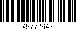 Código de barras (EAN, GTIN, SKU, ISBN): '49772649'