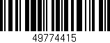 Código de barras (EAN, GTIN, SKU, ISBN): '49774415'
