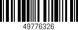 Código de barras (EAN, GTIN, SKU, ISBN): '49776326'