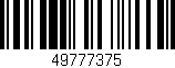 Código de barras (EAN, GTIN, SKU, ISBN): '49777375'