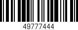 Código de barras (EAN, GTIN, SKU, ISBN): '49777444'