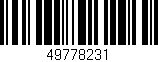 Código de barras (EAN, GTIN, SKU, ISBN): '49778231'