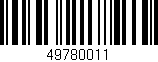 Código de barras (EAN, GTIN, SKU, ISBN): '49780011'