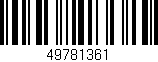 Código de barras (EAN, GTIN, SKU, ISBN): '49781361'