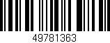 Código de barras (EAN, GTIN, SKU, ISBN): '49781363'