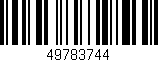 Código de barras (EAN, GTIN, SKU, ISBN): '49783744'