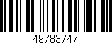 Código de barras (EAN, GTIN, SKU, ISBN): '49783747'