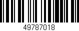 Código de barras (EAN, GTIN, SKU, ISBN): '49787018'