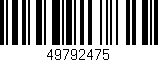 Código de barras (EAN, GTIN, SKU, ISBN): '49792475'
