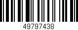 Código de barras (EAN, GTIN, SKU, ISBN): '49797438'