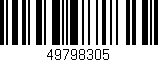 Código de barras (EAN, GTIN, SKU, ISBN): '49798305'