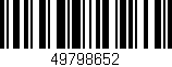 Código de barras (EAN, GTIN, SKU, ISBN): '49798652'