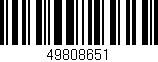 Código de barras (EAN, GTIN, SKU, ISBN): '49808651'