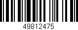 Código de barras (EAN, GTIN, SKU, ISBN): '49812475'