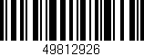 Código de barras (EAN, GTIN, SKU, ISBN): '49812926'
