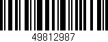 Código de barras (EAN, GTIN, SKU, ISBN): '49812987'