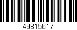 Código de barras (EAN, GTIN, SKU, ISBN): '49815617'