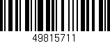 Código de barras (EAN, GTIN, SKU, ISBN): '49815711'
