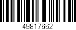 Código de barras (EAN, GTIN, SKU, ISBN): '49817662'