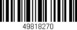 Código de barras (EAN, GTIN, SKU, ISBN): '49818270'
