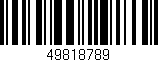 Código de barras (EAN, GTIN, SKU, ISBN): '49818789'
