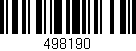 Código de barras (EAN, GTIN, SKU, ISBN): '498190'