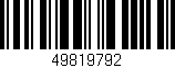 Código de barras (EAN, GTIN, SKU, ISBN): '49819792'