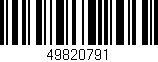 Código de barras (EAN, GTIN, SKU, ISBN): '49820791'