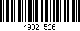 Código de barras (EAN, GTIN, SKU, ISBN): '49821526'