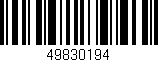Código de barras (EAN, GTIN, SKU, ISBN): '49830194'