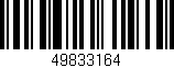 Código de barras (EAN, GTIN, SKU, ISBN): '49833164'