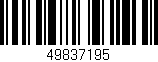 Código de barras (EAN, GTIN, SKU, ISBN): '49837195'