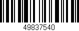 Código de barras (EAN, GTIN, SKU, ISBN): '49837540'