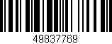 Código de barras (EAN, GTIN, SKU, ISBN): '49837769'
