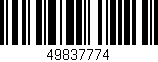 Código de barras (EAN, GTIN, SKU, ISBN): '49837774'