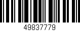 Código de barras (EAN, GTIN, SKU, ISBN): '49837779'