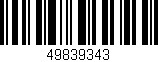 Código de barras (EAN, GTIN, SKU, ISBN): '49839343'