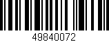 Código de barras (EAN, GTIN, SKU, ISBN): '49840072'