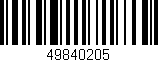 Código de barras (EAN, GTIN, SKU, ISBN): '49840205'