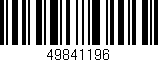 Código de barras (EAN, GTIN, SKU, ISBN): '49841196'