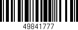 Código de barras (EAN, GTIN, SKU, ISBN): '49841777'
