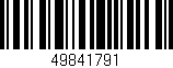 Código de barras (EAN, GTIN, SKU, ISBN): '49841791'