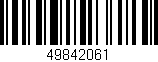 Código de barras (EAN, GTIN, SKU, ISBN): '49842061'