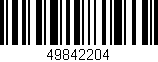 Código de barras (EAN, GTIN, SKU, ISBN): '49842204'